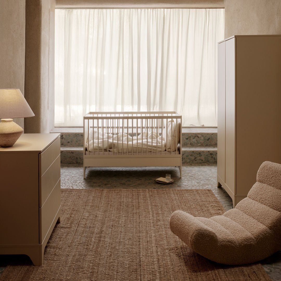 Babybett Tsugi - Butter 120x70cm (inkl. Rausfallschutz)