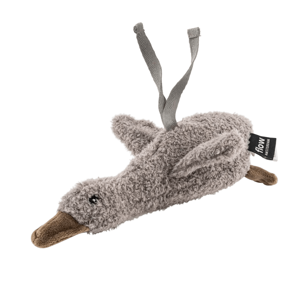 Einschlafhilfe & Kuscheltier Gans inkl. Soundbox "Liva Comforter on the go" - Grau - little something