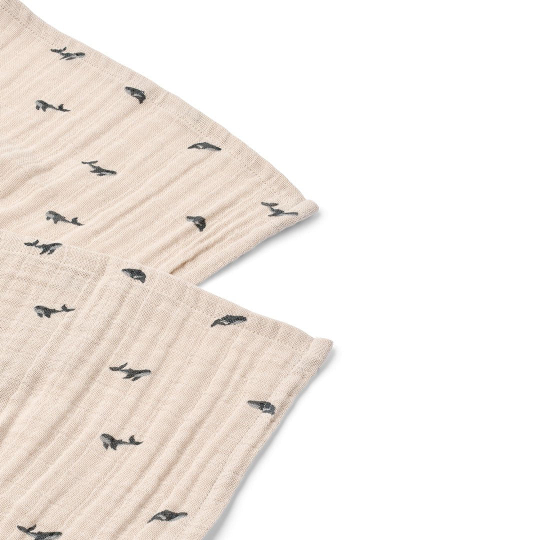 Mulltuch "Lewis Mini Whale" Wal 2er Set - little something