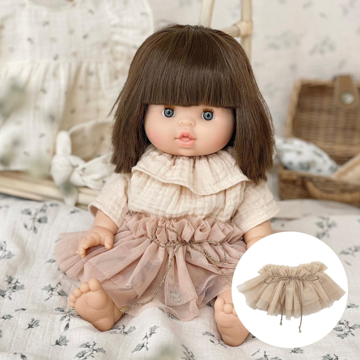 Puppenröcke / Tutu / Rock dark rose