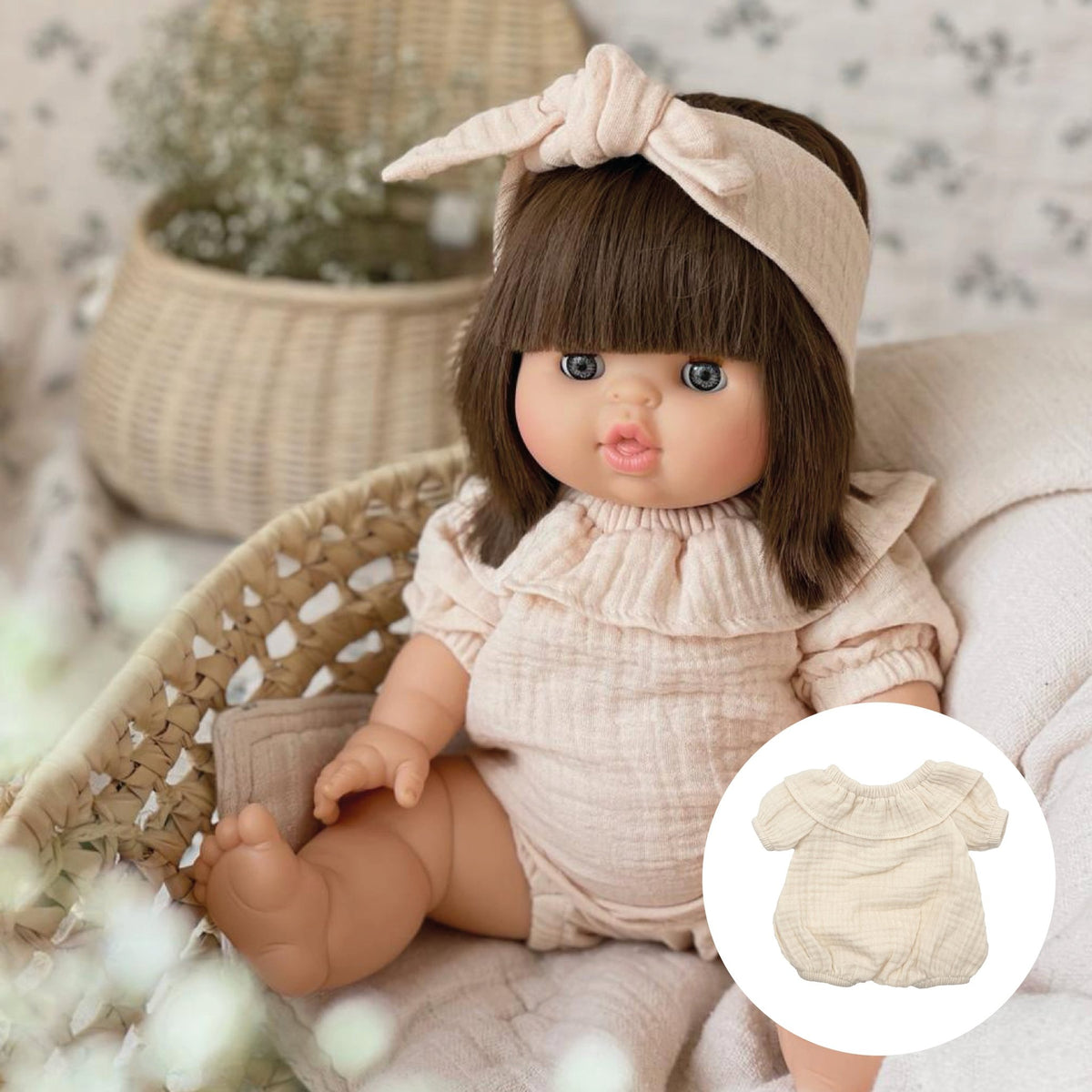 Puppenromper Musselin blush