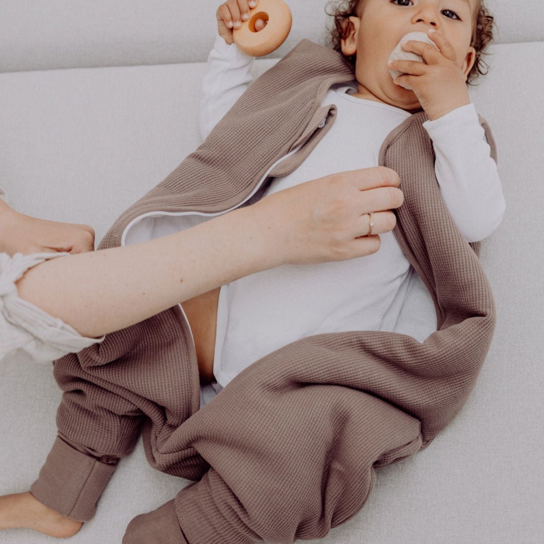 Schlafsack mit Umschlag - Füßen 2.5 TOG - Taupe - little something