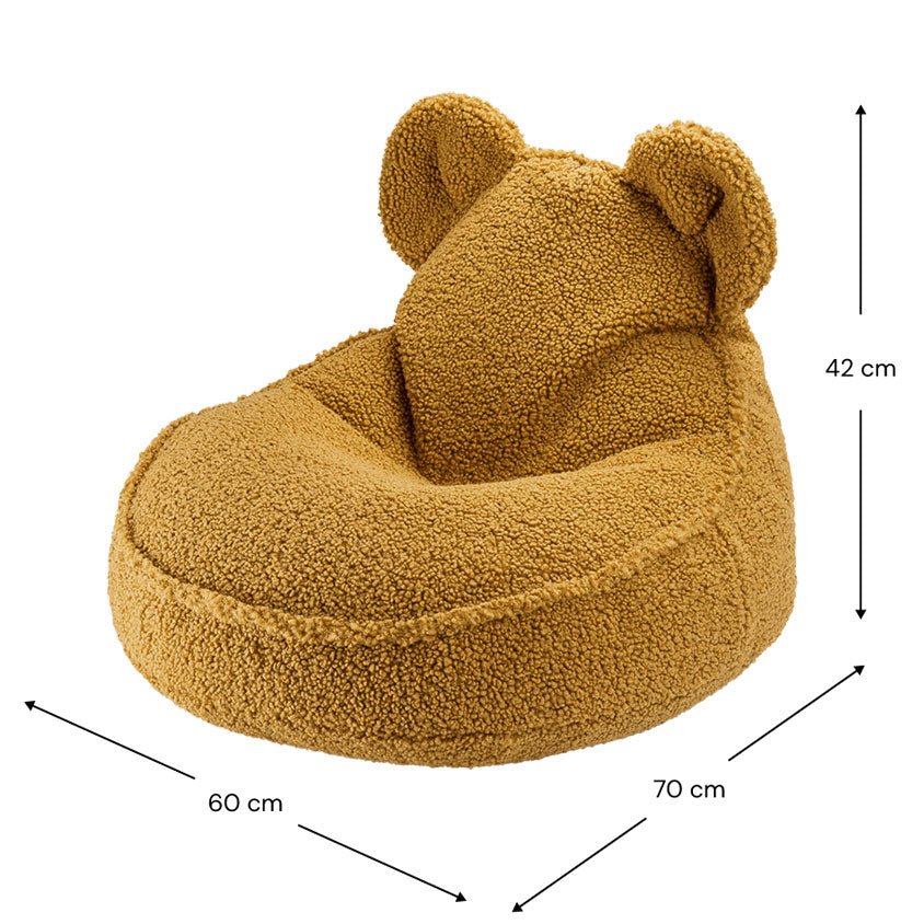 Sitzkissen Teddy mit Bärenohren "Bear Beanbag Maple" - little something