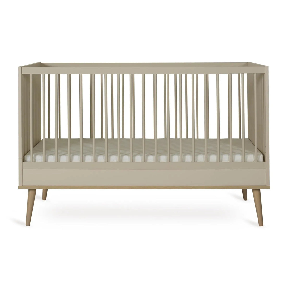 Babybett Flow - Clay 140x70cm (inkl. Umbaumöglichkeit in ein Kinderbett 140x70cm) - little something