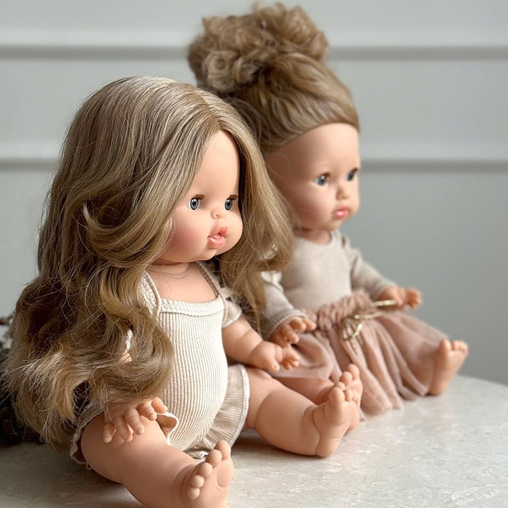 Puppe "Alienor" 34cm mit blonden langen Haaren und blauen Augen - little something