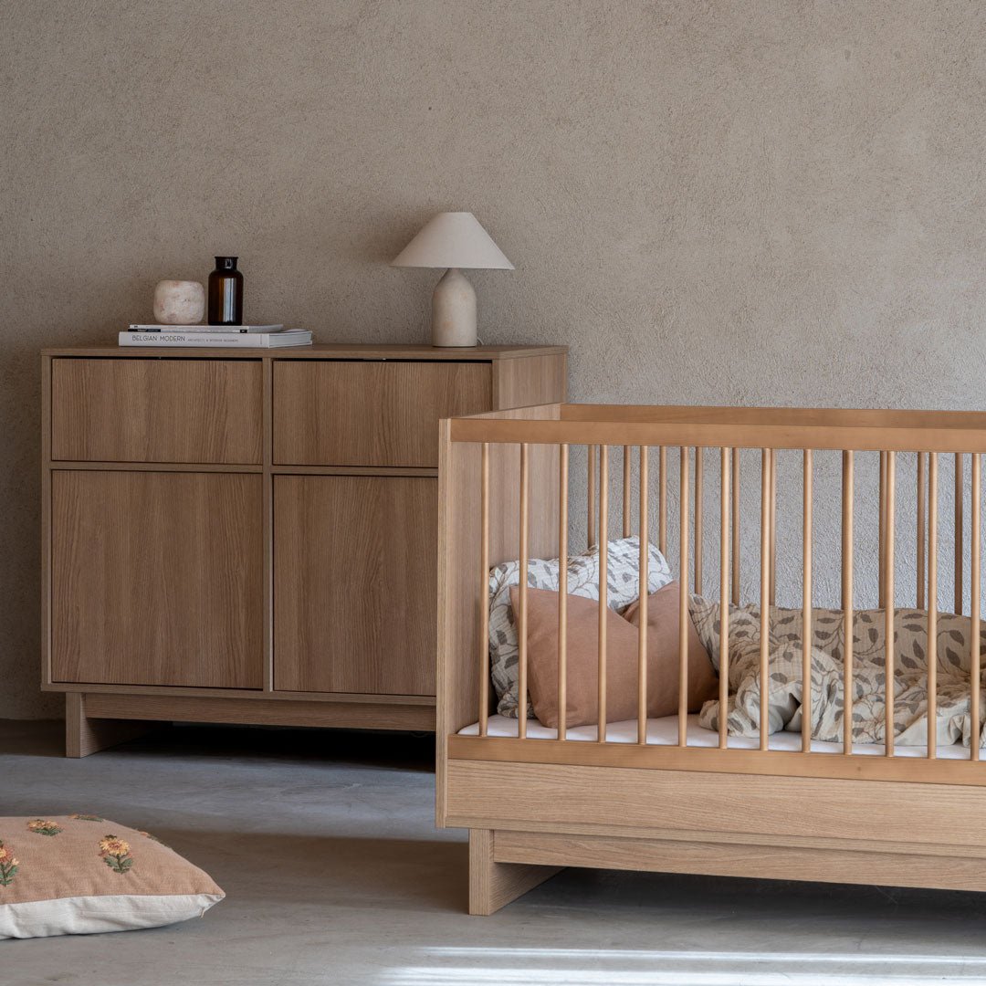 Babybett Kyo - Honey Ash 140x70cm (inkl. Umbaumöglichkeit in ein Kinderbett 140x70cm) (Copy) - little something