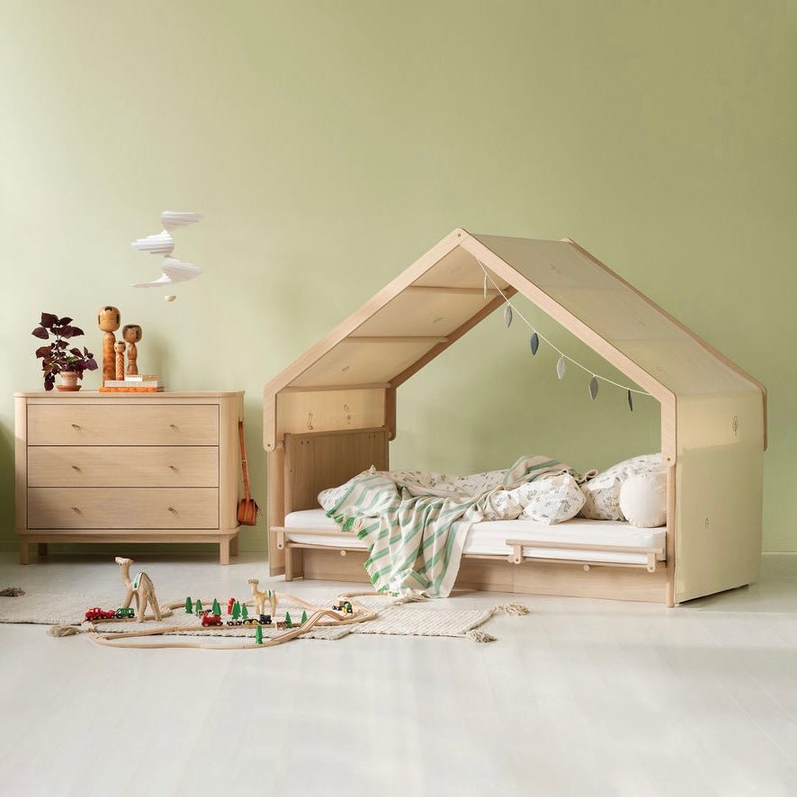 Camp Novel 2in1 Babybett 60x120cm &amp; Bett 120x200 cm, Eiche - little something