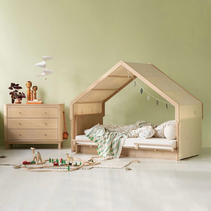 Camp Novel 2in1 Babybett 60x120cm &amp; Bett 120x200 cm, Eiche - little something