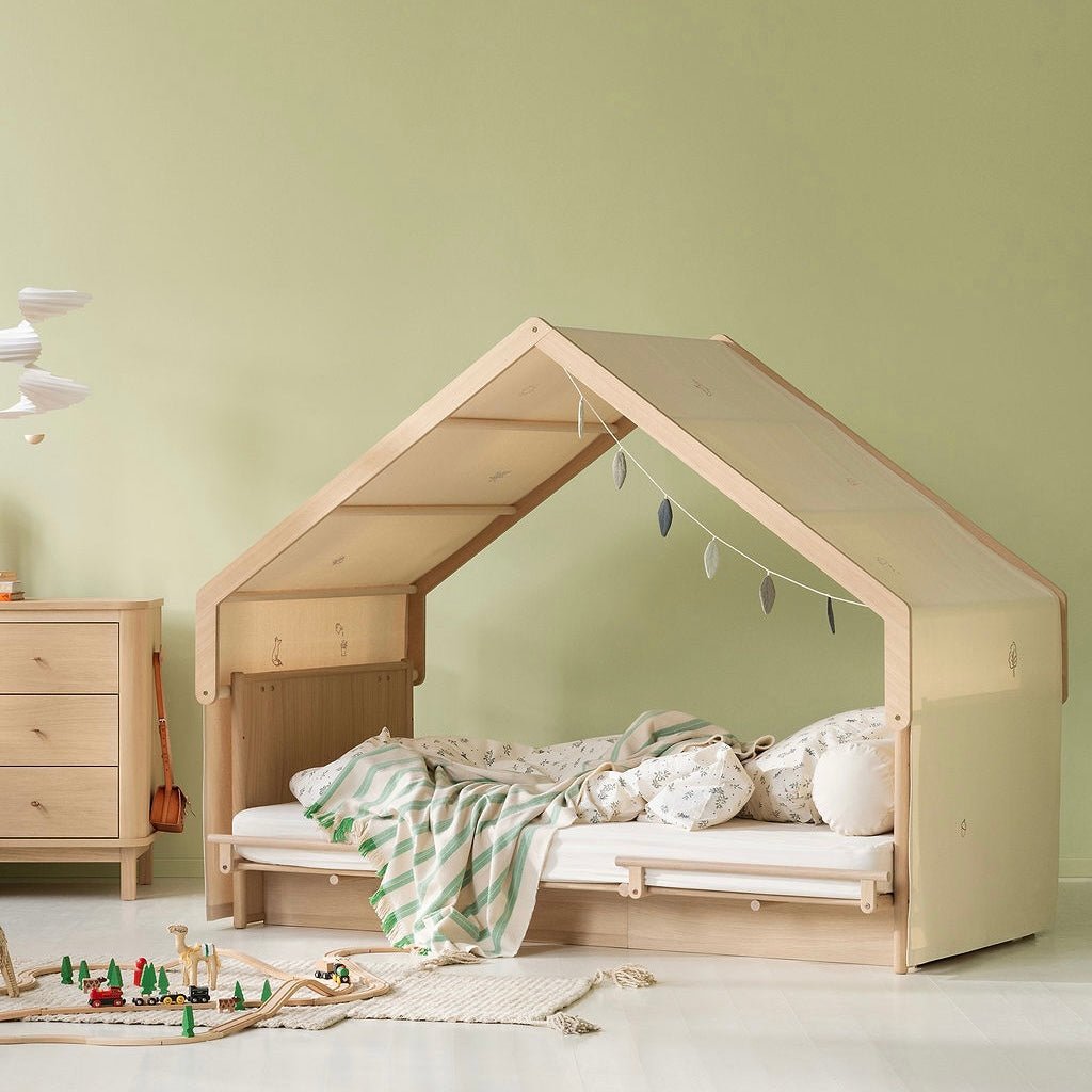 Camp Novel 2in1 Babybett 60x120cm &amp; Bett 120x200 cm, Eiche - little something