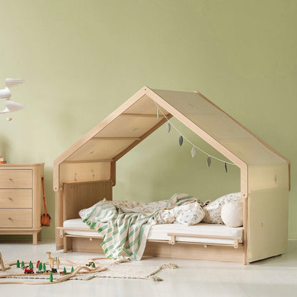 Camp Novel 2in1 Babybett 60x120cm &amp; Bett 120x200 cm, Eiche - little something