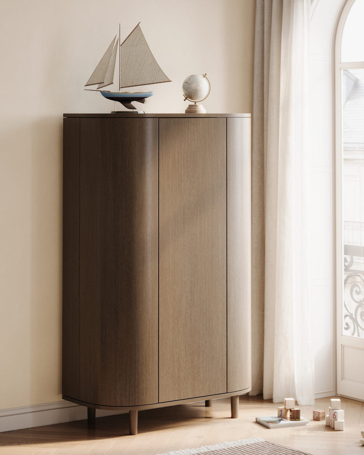 Kleiderschrank KAI - Smoked Oak - little something