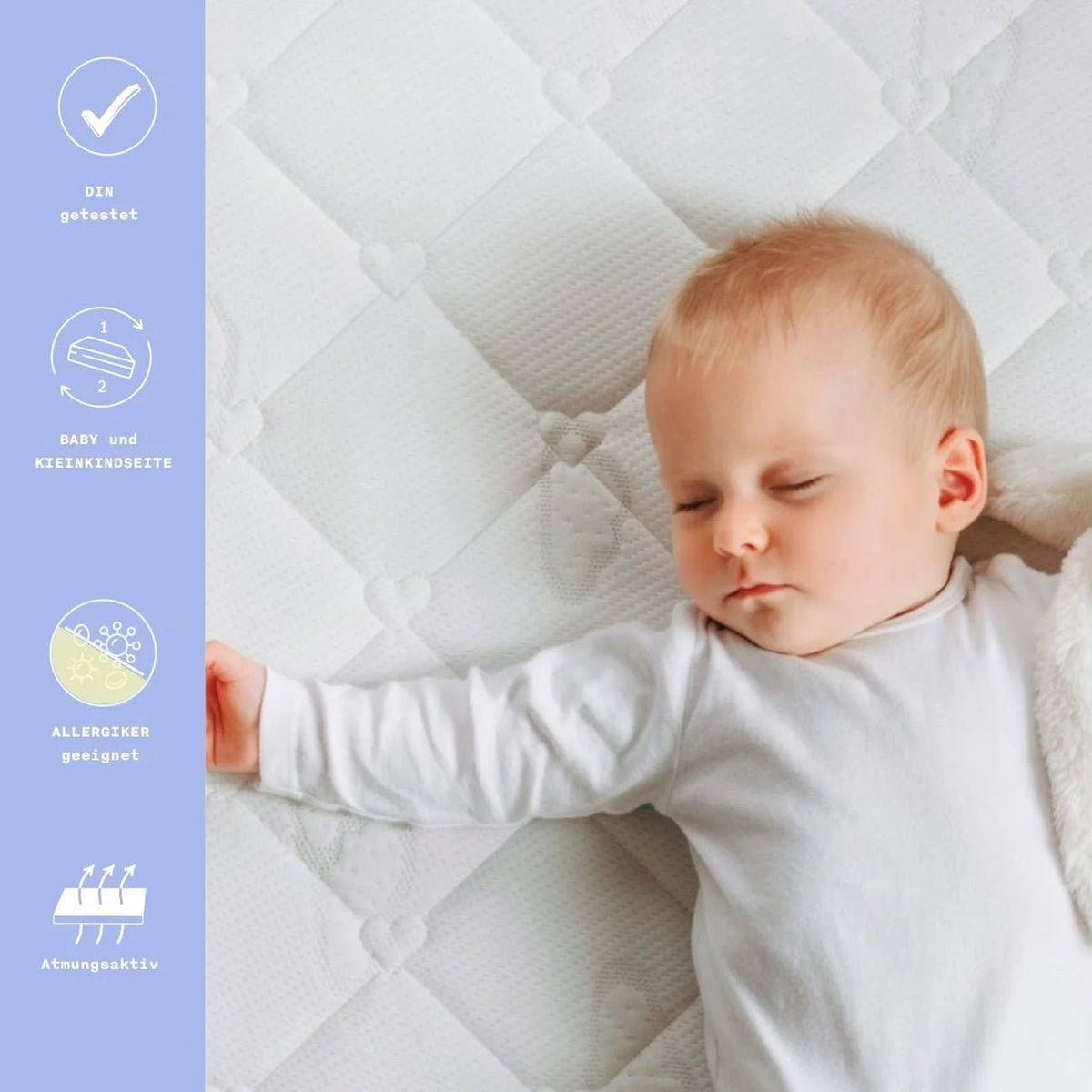 Matratze Polarstern für das 4-in-1 Babybett Nani x Träumeland - little something