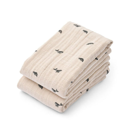 Mulltuch "Lewis Mini Whale" Wal 2er Set - little something