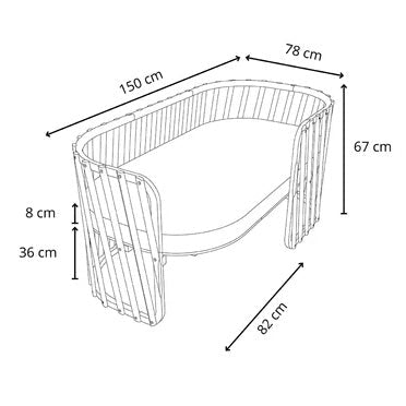 Offenes Juniorbett / Chaiselongue "LUGO" Erweiterungsset - little something