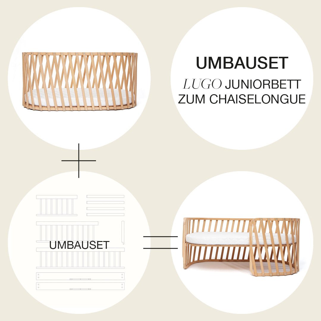 Offenes Juniorbett / Chaiselongue "LUGO" Erweiterungsset - little something