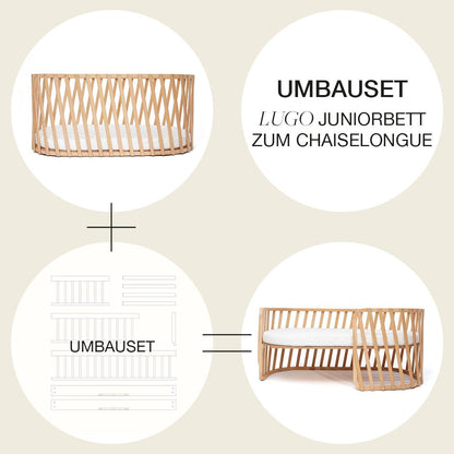 Offenes Juniorbett / Chaiselongue "LUGO" Erweiterungsset - little something