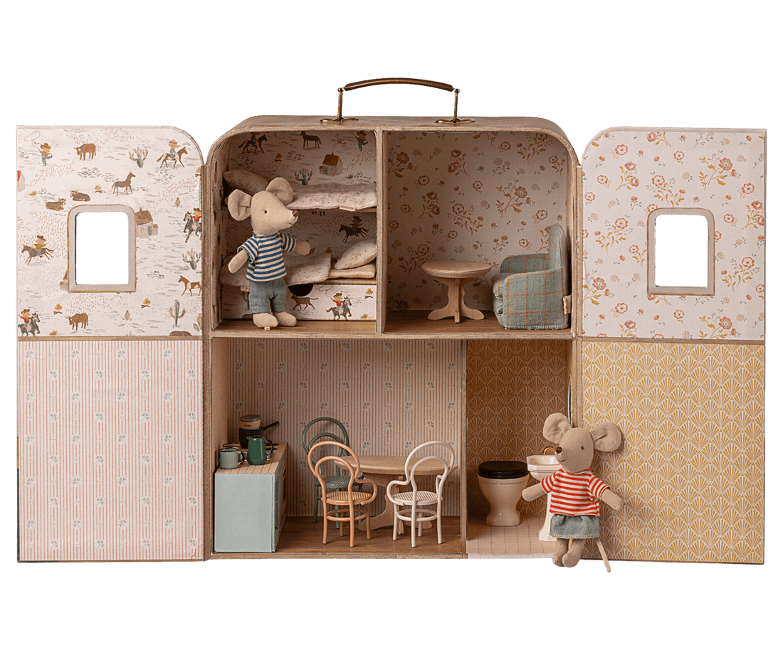 Puppenhaus "SuitCasa" - Kleine Schwester und Bruder Maus - little something