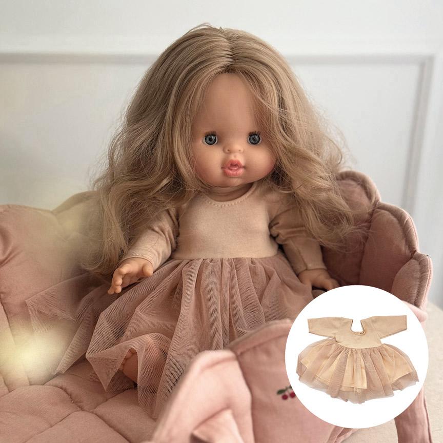 Puppenkleid Ballerina Tutu altrosa
