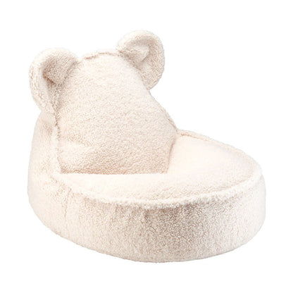 Sitzkissen Teddy mit Bärenohren "Bear Beanbag Cream White" - little something