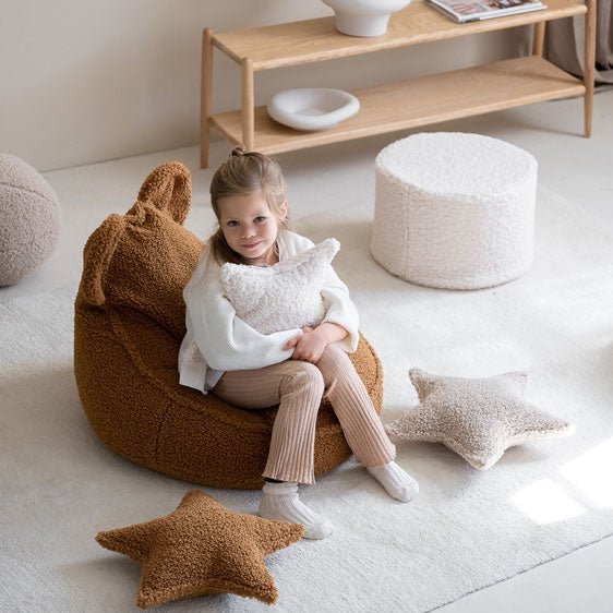 Sitzkissen Teddy mit Bärenohren "Bear Beanbag Maple" - little something