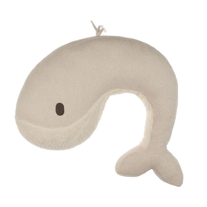 Stillkissen Wal "Whale Momo" aus Bio - Baumwolle - knitlook - teddy - little something