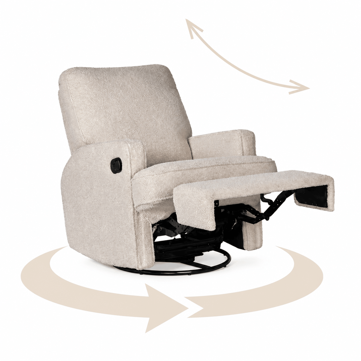 Stillsessel elektrisch - Swivel &amp; Gliding Recliner 01 - Teddy Taupe - little something
