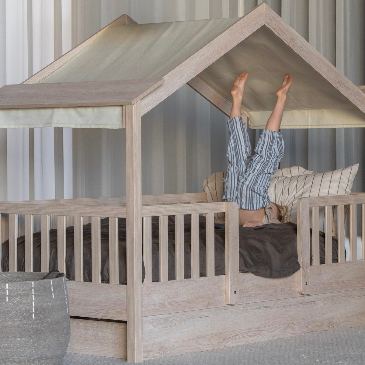 Stoffdach für Hausbett Juniorbett "Chalet" - little something