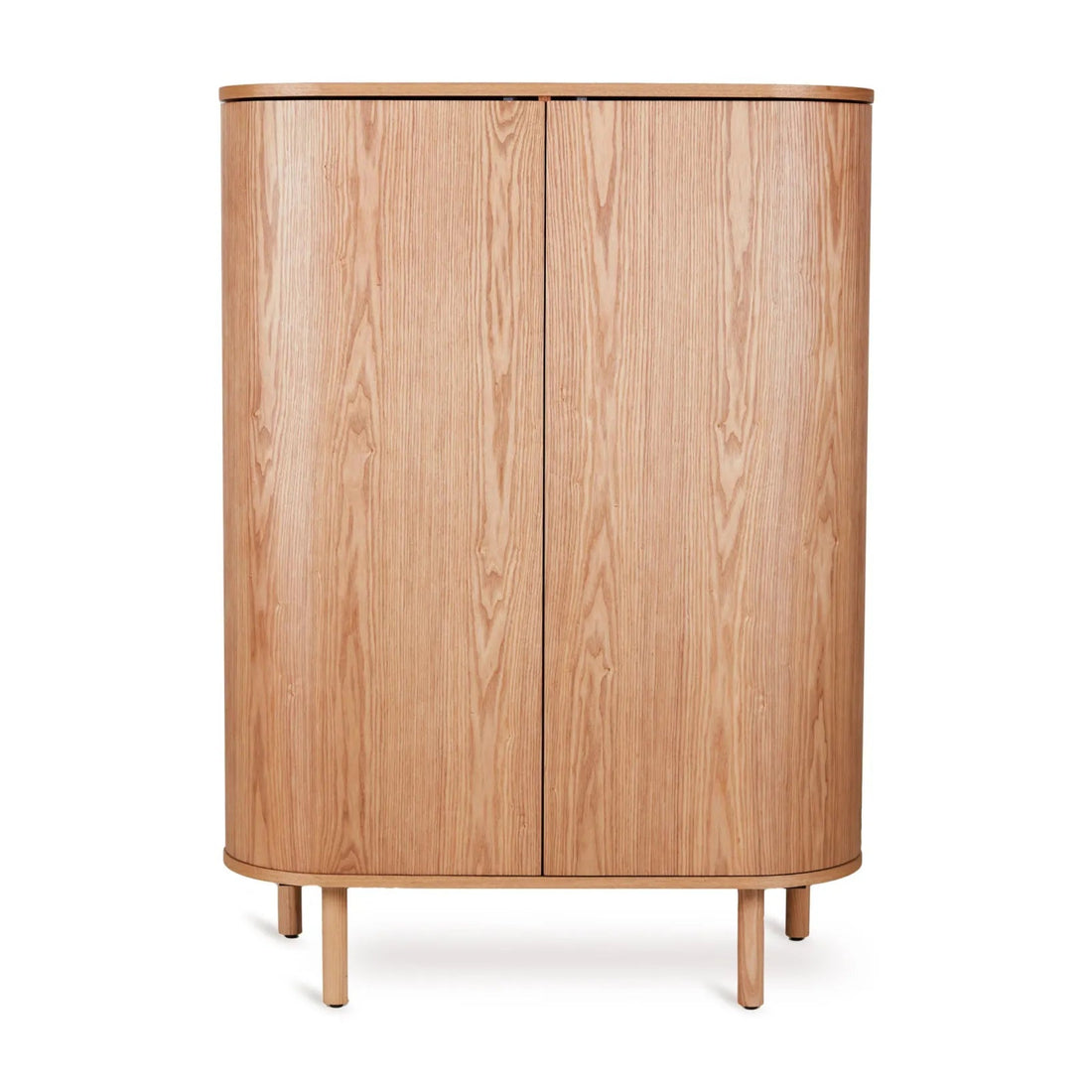 Kleiderschrank 2-türig Yume - round doors - Natural Ash
