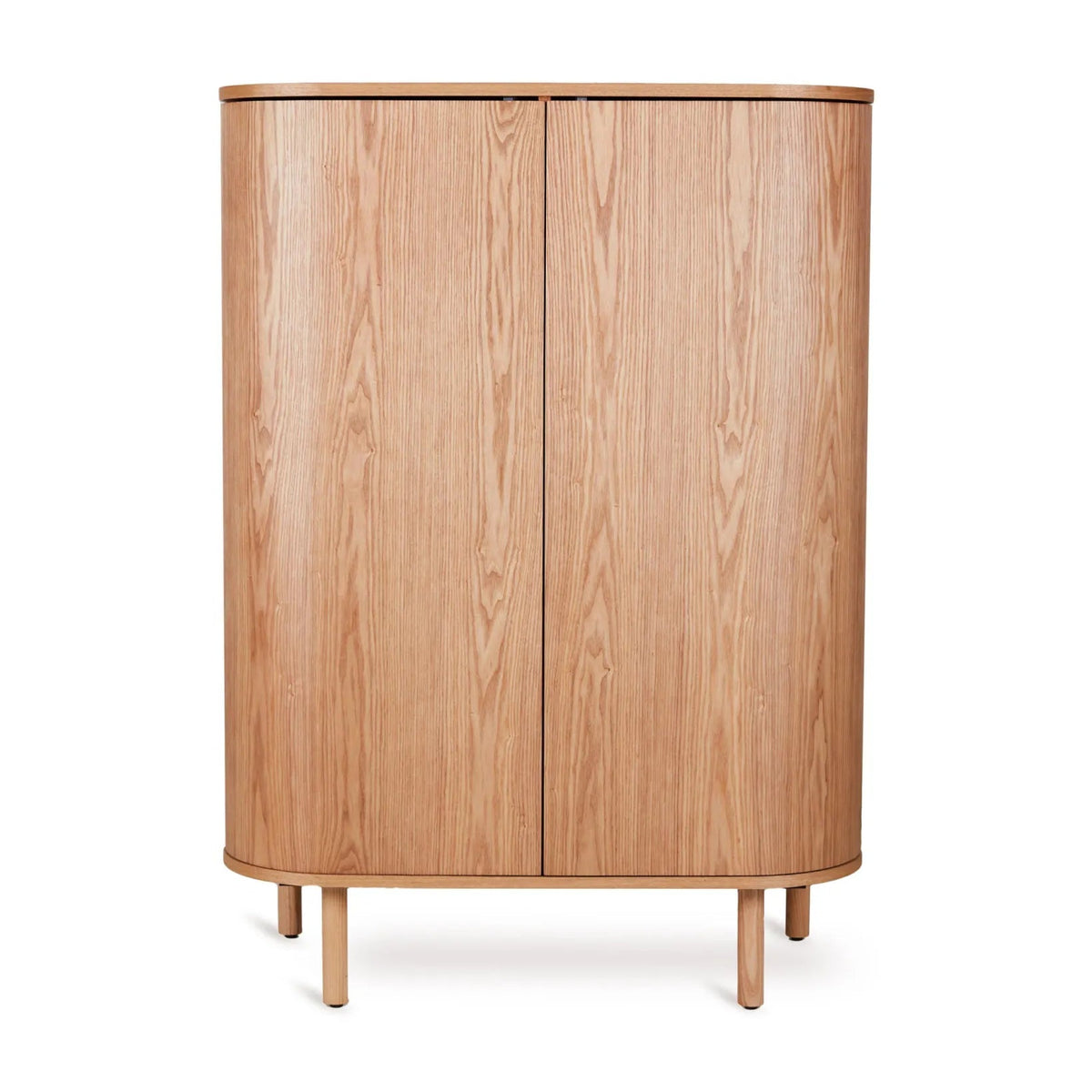 Kleiderschrank 2-türig Yume - round doors - Natural Ash