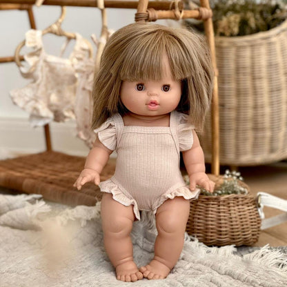 Puppe "Zoe" 34cm mit blonden Haaren und braunen Augen - little something