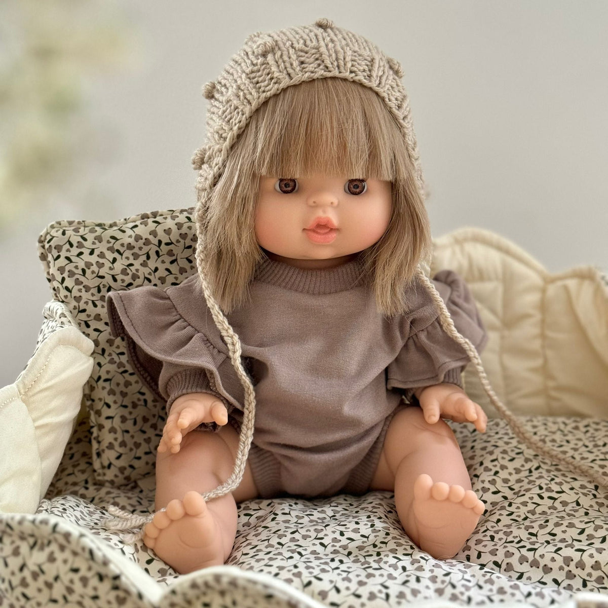 Puppenromper mit Rüschen earth für 34 - 37cm Puppen - little something
